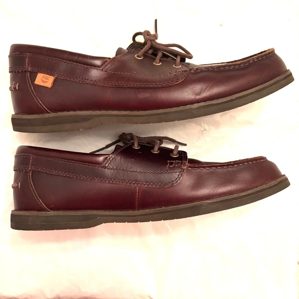 NWOT Timberland Brown leather boat shoes loafers with Ortholite SZ 10